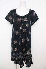 画像1: franche lippee black / ふんわりワンピース M 紺 Y-26-07-26-061-LO-OP-SZ-ZY (1)