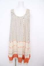 画像3: Cherir la femme / ネコのあしあとリバーシブルワンピース M 生成り Y-26-07-26-066-LO-OP-SZ-ZY (3)