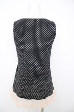 画像2: Franche Lippee / 裾バラレースドットタンクトップ M 黒 Y-26-07-26-001-LO-TO-SZ-ZY (2)