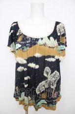 画像1: franche lippee black / 三匹のこぶたカットソー M 黒 Y-26-07-26-008-LO-TO-SZ-ZY (1)