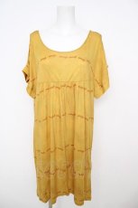 画像1: franche lippee black / のびねこドットワンピース M マスタード Y-26-07-26-075-LO-OP-SZ-ZY (1)