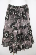 画像1: franche lippee black / フラワースカート M 黒 Y-26-07-26-081-LO-SK-SZ-ZY (1)