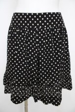 画像1: franche lippee black / ドット柄フリルパンツ M 黒 Y-26-07-26-082-LO-PA-SZ-ZY (1)