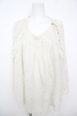 画像1: Cherir la femme / キノコドット刺繍スカート M オフシロ Y-26-07-26-014-LO-SK-SZ-ZY (1)