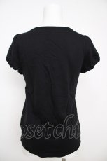 画像2: franche lippee black / ねこ刺繍カットソー M 黒 Y-26-07-26-018-LO-TO-SZ-ZY (2)