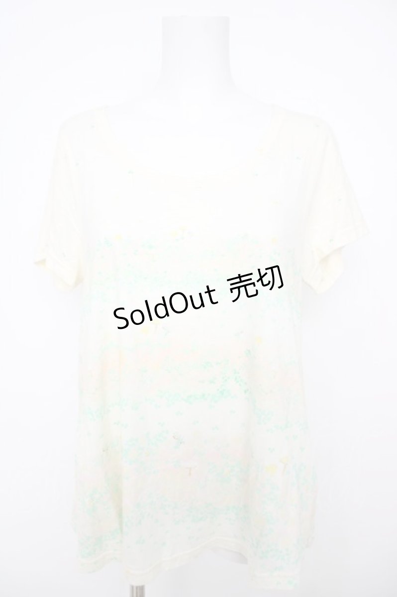 画像1: Franche Lippee / しろつめくさフレアTシャツ M 生成り Y-26-07-26-023-LO-TS-SZ-ZY (1)