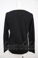 画像2: franche lippee black / ねこ刺繍ヨーク切替プルオーバー M 黒 Y-26-07-26-024-LO-TO-SZ-ZY (2)