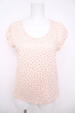 画像1: Cherir la femme / ドットネコカットソー M ピンク Y-26-07-26-025-LO-TS-SZ-ZY (1)