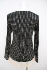 画像2: Franche Lippee / 裾バラ刺繍ドットプルオーバー M 黒 Y-26-07-26-026-LO-TO-SZ-ZY (2)