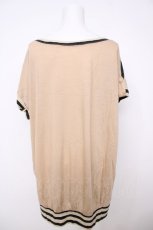 画像2: franche lippee black / うねうねネコチュニック M 生成り×黒 Y-26-07-26-032-LO-OP-SZ-ZY (2)