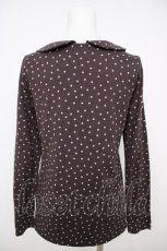 画像2: Franche Lippee / ドット柄まる衿プルオーバー M こげ茶 Y-26-07-26-035-LO-TO-SZ-ZY (2)