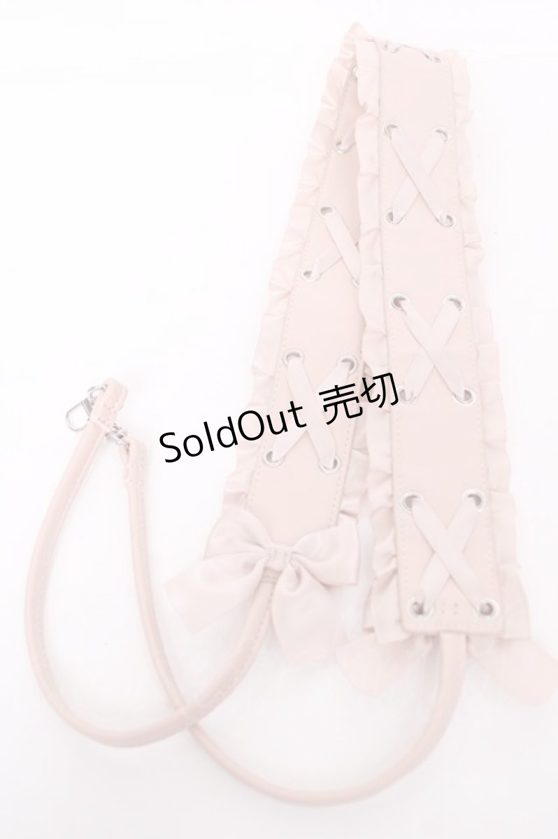 画像1: axes femme POETIQUE / レースアップリボンストラップ  ピンク Y-26-07-27-008-AX-ZA-SZ-ZT718 (1)
