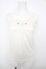 画像1: axes femme / レースビジューデザインタンク M 生成り Y-26-07-27-046-AX-TO-SZ-ZY (1)