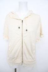 画像1: axes femme / ショート半袖パーカー  生成り Y-26-07-27-060-AX-TO-SZ-ZY (1)