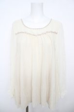 画像1: axes femme / チュール×スパンコールトップス  生成り Y-26-07-27-061-AX-TO-SZ-ZS (1)