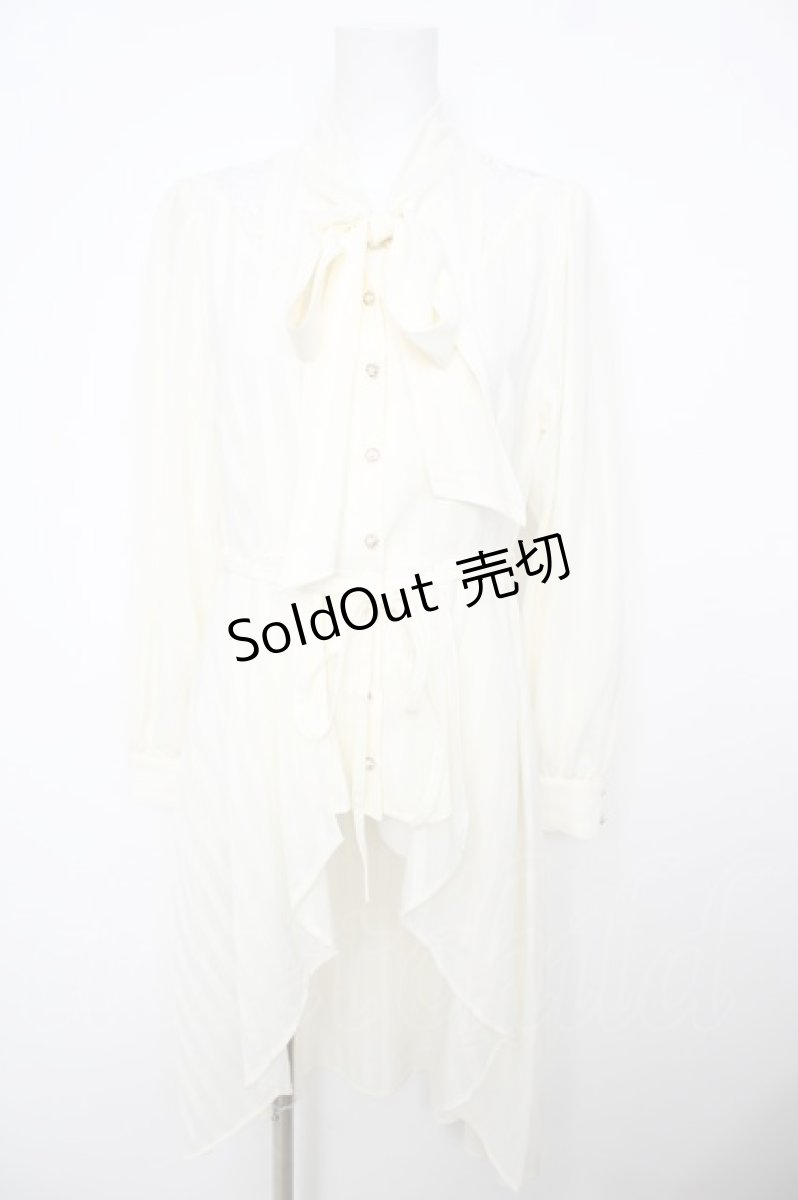画像1: axes femme POETIQUE / 肩レースデザインロングブラウス M 生成り Y-26-07-27-062-AX-BL-SZ-ZY (1)