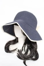 画像2: axes femme / リボンポケッタブルUVHAT 57.5cm 紺 Y-26-07-27-012-AX-AC-SZ-ZY (2)