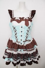 画像1: Doll Paradise / チョコミントコルセット風ジャンパースカート L チョコミント Y-26-07-27-075-LO-OP-SZ-ZY (1)