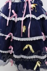 画像4: BABY,THE STARS SHINE BRIGHT / Eternal Ribbon Featheryジャンパースカート  ネイビー Y-26-07-27-076-BA-OP-SZ-ZY (4)
