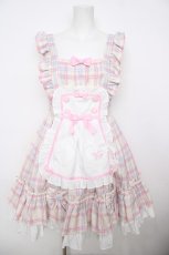 画像1: Angelic Pretty / Sugaryタータンチェックジャンパースカート  アイボリー Y-26-07-27-077-AP-OP-SZ-ZY (1)