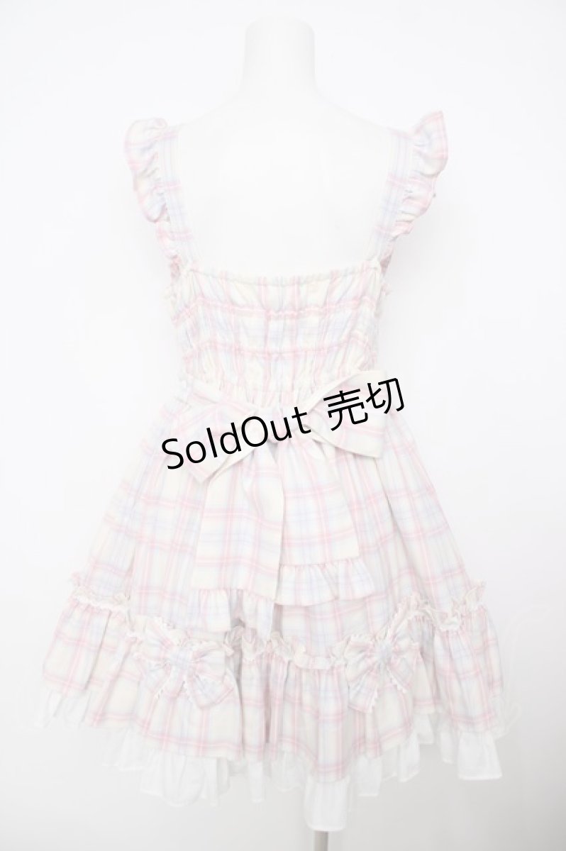 画像2: Angelic Pretty / Sugaryタータンチェックジャンパースカート  アイボリー Y-26-07-27-077-AP-OP-SZ-ZY (2)