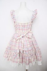 画像2: Angelic Pretty / Sugaryタータンチェックジャンパースカート  アイボリー Y-26-07-27-077-AP-OP-SZ-ZY (2)