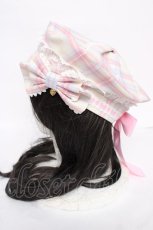 画像3: Angelic Pretty / Sugaryタータンチェックベレー  アイボリー Y-26-07-27-013-AP-AC-SZ-ZY (3)