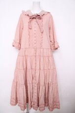 画像1: PINK HOUSE / セーラーカラー水玉プリントワンピース  ピンク Y-26-07-27-085-LO-OP-SZ-ZY (1)