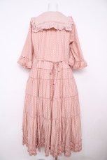画像2: PINK HOUSE / セーラーカラー水玉プリントワンピース  ピンク Y-26-07-27-085-LO-OP-SZ-ZY (2)