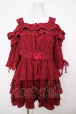 画像1: Vallee lys / Precious Embroidered Lace Mini Dress  ボルドー Y-26-07-27-087-GO-OP-SZ-ZY (1)