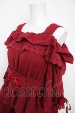 画像3: Vallee lys / Precious Embroidered Lace Mini Dress  ボルドー Y-26-07-27-087-GO-OP-SZ-ZY (3)
