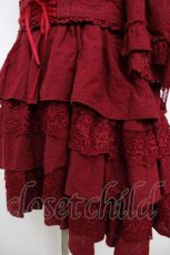 画像4: Vallee lys / Precious Embroidered Lace Mini Dress  ボルドー Y-26-07-27-087-GO-OP-SZ-ZY (4)