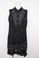 画像1: axes femme / ノースリフロント刺繍チュニ  黒 Y-26-07-27-088-AX-OP-SZ-ZY (1)