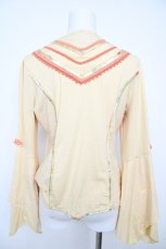 画像2: Ozz oneste / 着物衿フレア袖トップス  イエロー Y-26-07-27-118-OO-TO-SZ-ZY (2)