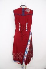 画像2: Ozz oneste / チャイナカシュクールワンピース  ボルドー Y-26-07-27-121-OO-OP-SZ-ZY (2)