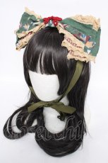 画像1: ALICE and the PIRATES / Marionette Chris柄リボンヘッドドレス  グリーン Y-26-07-27-017-PA-AC-SZ-ZY (1)