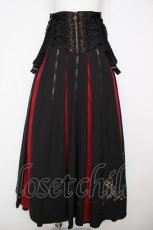 画像1: Ozz oneste / 紅葉刺繍袴風スカート  黒 Y-26-07-27-131-OO-SK-SZ-ZY (1)