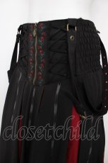 画像3: Ozz oneste / 紅葉刺繍袴風スカート  黒 Y-26-07-27-131-OO-SK-SZ-ZY (3)