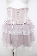 画像1: NOEMIE / バックリボンパールチュールティアードスカパン  ピンク Y-26-07-27-132-LO-PA-SZ-ZY (1)