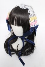画像1: BABY,THE STARS SHINE BRIGHT / Eternal Ribbon Featheryヘッドドレス  ネイビー Y-26-07-27-018-BA-AC-SZ-ZY (1)