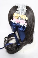 画像2: BABY,THE STARS SHINE BRIGHT / Eternal Ribbon Featheryヘッドドレス  ネイビー Y-26-07-27-018-BA-AC-SZ-ZY (2)