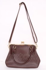 画像2: axes femme / レースがま口ショルダーバック  茶 Y-26-07-27-021-AX-BG-SZ-ZY (2)