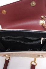 画像3: Belchic / 刺繍チェーンショルダーバック  ワイン×ベージュ Y-26-07-27-030-LO-BG-SZ-ZY (3)