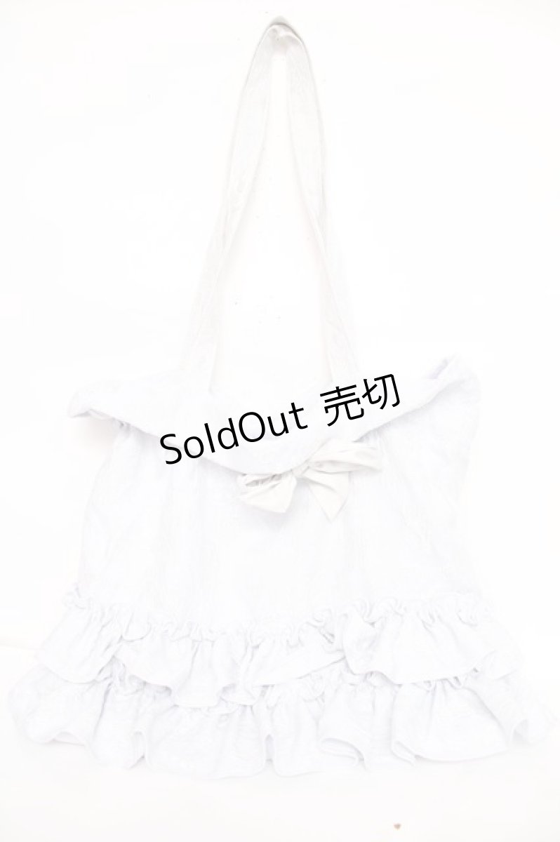 画像1: axes femme POETIQUE / フリルトートバッグ  サックス Y-26-07-27-031-AX-BG-SZ-ZTK047 (1)