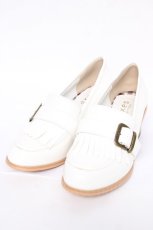 画像1: axes femme / 2Wayヒールローファー L 白 Y-26-07-27-034-AX-SH-SZ-ZY (1)