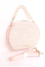 画像1: axes femme / フラワーモチーフレースポシェット  ピンク Y-26-07-28-026-AX-BG-SZ-ZY (1)