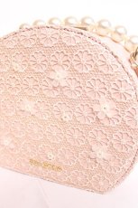 画像3: axes femme / フラワーモチーフレースポシェット  ピンク Y-26-07-28-026-AX-BG-SZ-ZY (3)