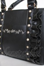 画像3: axes femme / フリル×ビジューショルダーバッグ  黒 Y-26-07-28-030-AX-BG-SZ-ZY (3)