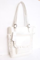 画像1: axes femme POETIQUE / ロゴ刺繍トートバッグ  白 Y-26-07-28-039-AX-BG-SZ-ZY (1)