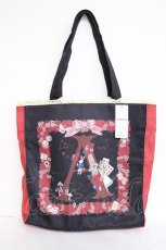 画像1: axes femme / バイカラーイニシャルトート  黒×赤 Y-26-07-28-040-AX-BG-SZ-ZY (1)